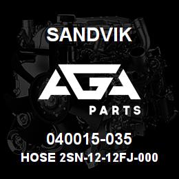 040015-035 Sandvik HOSE 2SN-12-12FJ-000-12FJ-38.3 | AGA Parts