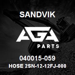 040015-059 Sandvik HOSE 2SN-12-12FJ-000-12FJ-62.3 | AGA Parts