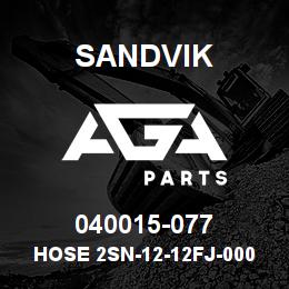 040015-077 Sandvik HOSE 2SN-12-12FJ-000-12FJ-80.3 | AGA Parts