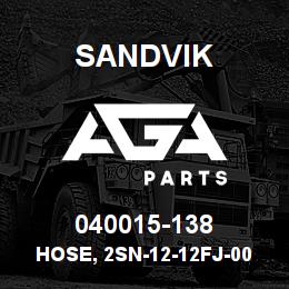 040015-138 Sandvik HOSE, 2SN-12-12FJ-000-12FJ-141 | AGA Parts