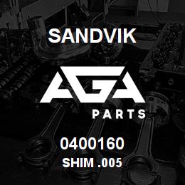 0400160 Sandvik SHIM .005 | AGA Parts