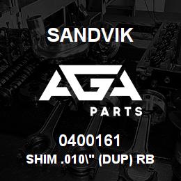0400161 Sandvik SHIM .010" (DUP) RB | AGA Parts