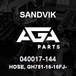 040017-144 Sandvik HOSE, GH781-16-16FJ-16FJ | AGA Parts