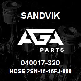 040017-320 Sandvik HOSE 2SN-16-16FJ-000-16FJ-324 | AGA Parts