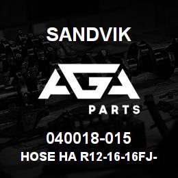 040018-015 Sandvik HOSE HA R12-16-16FJ-000-16FJ-13.5 | AGA Parts