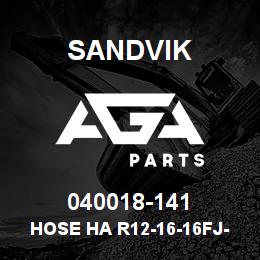 040018-141 Sandvik HOSE HA R12-16-16FJ-000-16FJ-145 | AGA Parts