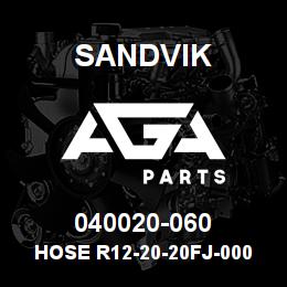 040020-060 Sandvik HOSE R12-20-20FJ-000-20FJ-63.8 | AGA Parts