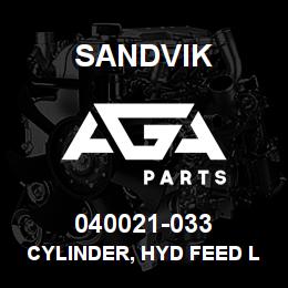 040021-033 Sandvik CYLINDER, HYD FEED LH MRLN6 | AGA Parts