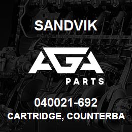 040021-692 Sandvik CARTRIDGE, COUNTERBALANCE | AGA Parts