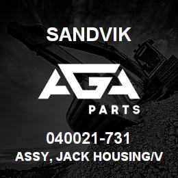 040021-731 Sandvik ASSY, JACK HOUSING/VALVES-SUN | AGA Parts