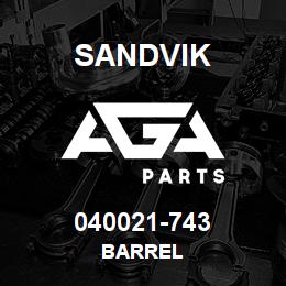 040021-743 Sandvik BARREL | AGA Parts