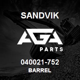 040021-752 Sandvik BARREL | AGA Parts