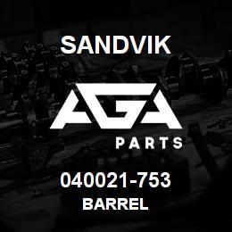 040021-753 Sandvik BARREL | AGA Parts