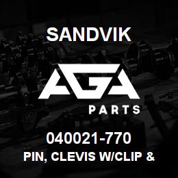 040021-770 Sandvik PIN, CLEVIS W/CLIP & COTTER PIN | AGA Parts