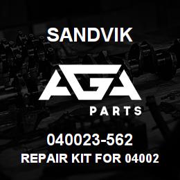 040023-562 Sandvik REPAIR KIT FOR 040023-576 RB | AGA Parts