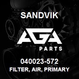 040023-572 Sandvik FILTER, AIR, PRIMARY | AGA Parts