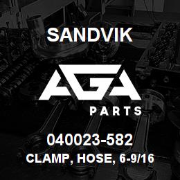 040023-582 Sandvik CLAMP, HOSE, 6-9/16 TO 6-1/4 IN.CH | AGA Parts