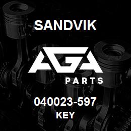 040023-597 Sandvik KEY | AGA Parts