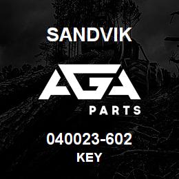 040023-602 Sandvik KEY | AGA Parts