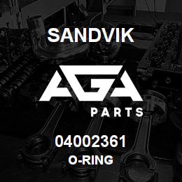 04002361 Sandvik O-RING | AGA Parts