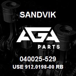 040025-529 Sandvik USE 912.0198-00 RB | AGA Parts