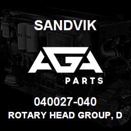 040027-040 Sandvik ROTARY HEAD GROUP, DUAL MTR, M5 | AGA Parts