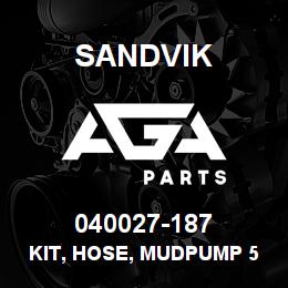 040027-187 Sandvik KIT, HOSE, MUDPUMP 5X6 | AGA Parts