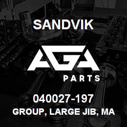 040027-197 Sandvik GROUP, LARGE JIB, MARLIN 6 | AGA Parts