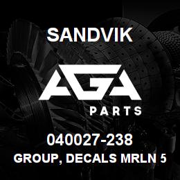 040027-238 Sandvik GROUP, DECALS MRLN 5, COLOR | AGA Parts