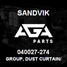 040027-274 Sandvik GROUP, DUST CURTAIN/WIPER | AGA Parts