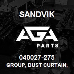 040027-275 Sandvik GROUP, DUST CURTAIN, M5/6 | AGA Parts
