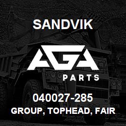 040027-285 Sandvik GROUP, TOPHEAD, FAIRLEAD, M6 | AGA Parts