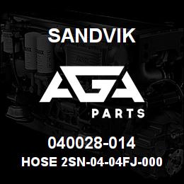 040028-014 Sandvik HOSE 2SN-04-04FJ-000-04FJ-16 | AGA Parts