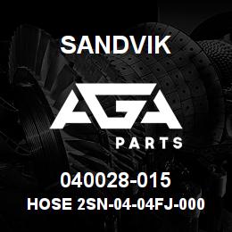 040028-015 Sandvik HOSE 2SN-04-04FJ-000-04FJ-17 | AGA Parts
