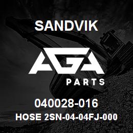 040028-016 Sandvik HOSE 2SN-04-04FJ-000-04FJ-18 | AGA Parts