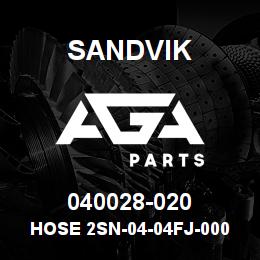 040028-020 Sandvik HOSE 2SN-04-04FJ-000-04FJ-22 | AGA Parts