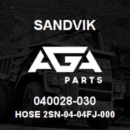 040028-030 Sandvik HOSE 2SN-04-04FJ-000-04FJ-32 | AGA Parts