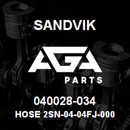 040028-034 Sandvik HOSE 2SN-04-04FJ-000-04FJ-36 | AGA Parts
