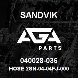 040028-036 Sandvik HOSE 2SN-04-04FJ-000-04FJ-38 | AGA Parts