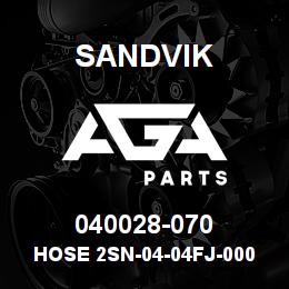 040028-070 Sandvik HOSE 2SN-04-04FJ-000-04FJ-72 | AGA Parts