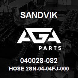 040028-082 Sandvik HOSE 2SN-04-04FJ-000-04FJ-84 | AGA Parts