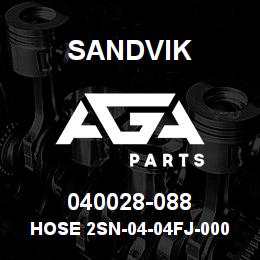 040028-088 Sandvik HOSE 2SN-04-04FJ-000-04FJ-90 | AGA Parts