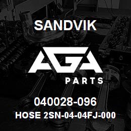 040028-096 Sandvik HOSE 2SN-04-04FJ-000-04FJ-98 | AGA Parts