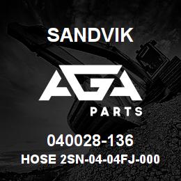 040028-136 Sandvik HOSE 2SN-04-04FJ-000-04FJ-138 | AGA Parts