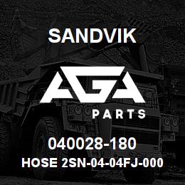 040028-180 Sandvik HOSE 2SN-04-04FJ-000-04FJ-182 | AGA Parts