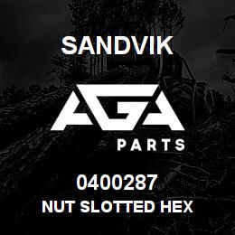0400287 Sandvik NUT SLOTTED HEX | AGA Parts