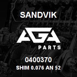 0400370 Sandvik SHIM 0.076 AN 52 | AGA Parts