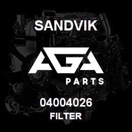 04004026 Sandvik FILTER | AGA Parts