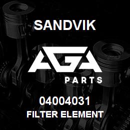 04004031 Sandvik FILTER ELEMENT | AGA Parts