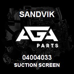 04004033 Sandvik SUCTION SCREEN | AGA Parts